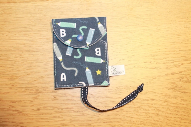 Porte carte/clé scolaire bleu