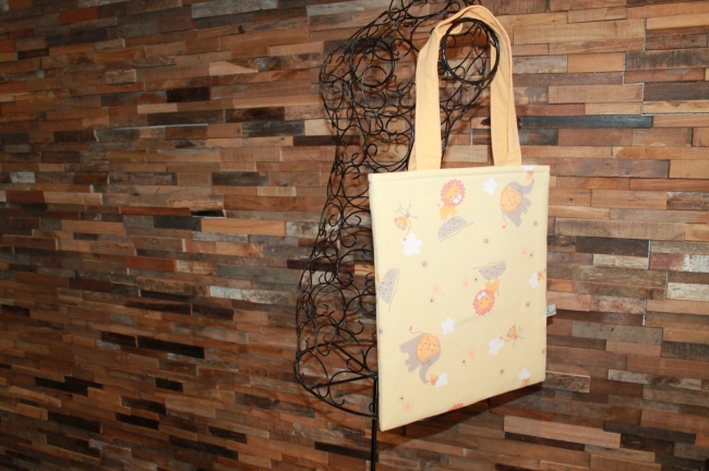 tote bag savane doublure orange